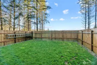 Fenced in Portion of Backyard