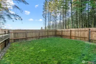 Fenced in Portion of Backyard