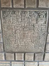 Center tile of Batchelder fireplace