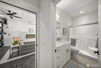 Bathroom off breezeway