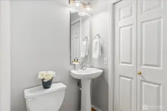 Main level half bath.