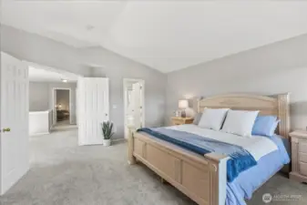 French doors leading to the oversized loft area.