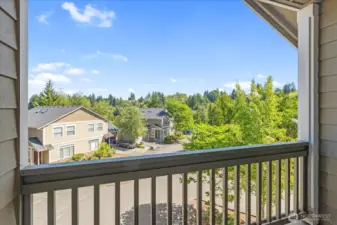 6 x 8 covered balcony off the preimary suite looks east, so it gets great morning sun.
