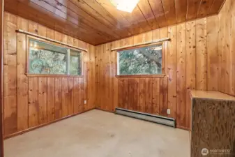 3rd bedrm, absolutely beautiful tongue and groove walls and ceiling.