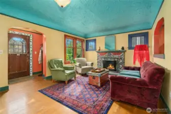 The rich autumnal color palette and bold textures bring this fairytale home to life.