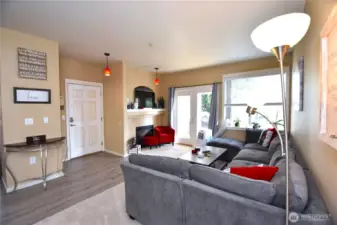 Living Room with Balcony Entrance