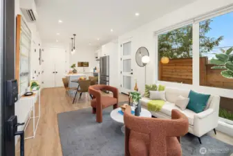 The open-plan floorpan is ideal for hosting and the convenience of modern living.