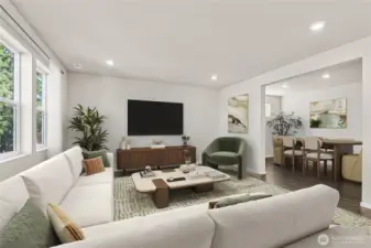 Great room to enjoy relaxing. Photo is representational. Actual home is under construction. Colors, materials, and features may vary. See site agent for details.