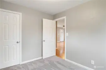 Back bedroom faces backyard