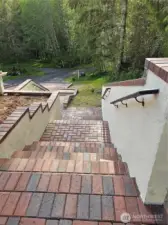 Entry Stairway to Upper Patio Paver Area !!