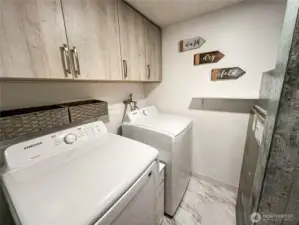 Full size washer and dryer that convey & the furnace was just serviced for your peace of mind.