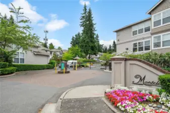 Gated community entrance adds privacy and security