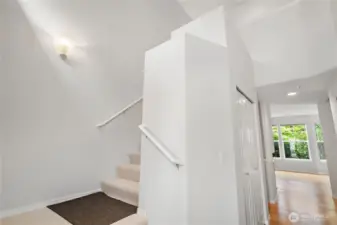 Welcoming foyer with soaring ceilings