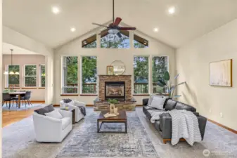 Look out the living area to Lake Whatcom