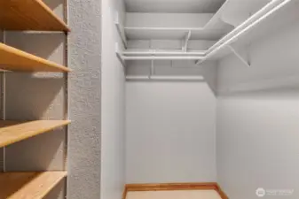 Walk-in closet even in the guest bedroom