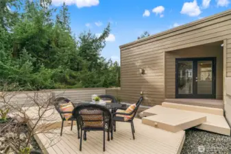 Outdoor entertaining spaces.