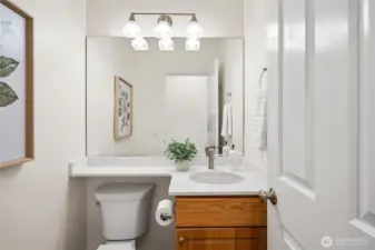 Main level half bath.