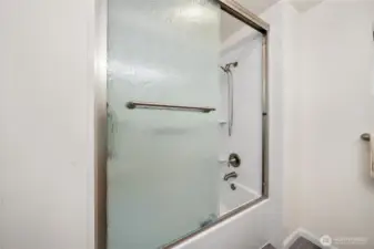 Another view of the full bath on the upper level.