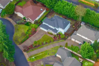 Nestled on a quiet cul-de-sac within a gated neighborhood.