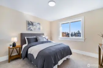 Spacious bedrooms freshly painted with new carpet