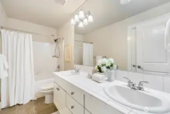 Main hall bath with double sinks