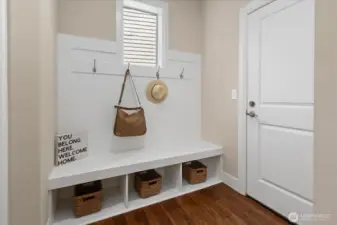 Mud room between garage and family room