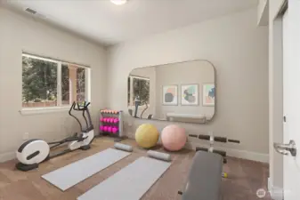 Downstairs - bedroom 5 Virtually staged