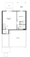 Basement has a large Rec Room + 4th Bedroom and Full bath