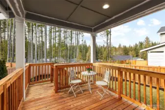 Covered back deck.