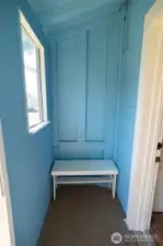 Little sitting spot just outside the back door.