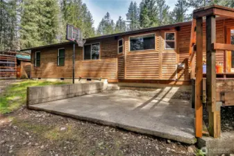 Back of Home, small sport court