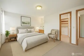 Virtually Staged Master Bedroom