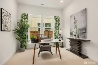 Office with double doors
