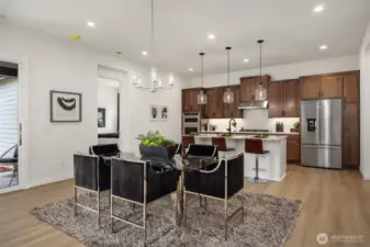 Dining area open to kitchen
