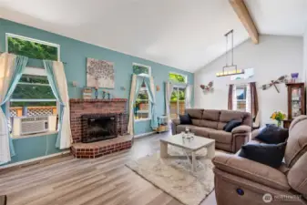 woodburning fireplace
