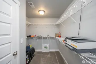 Huge primary closet.