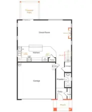 Layout of main floor