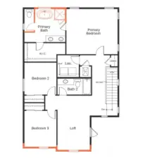 Layout of upper floor