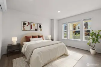 Bedroom with ensuite bathroom on the main level