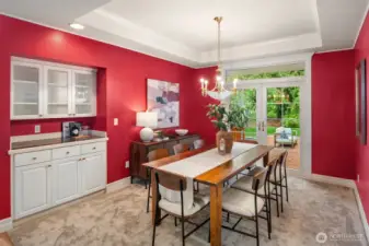 Dining room with bar.