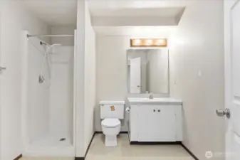 Lower level 3/4 bath