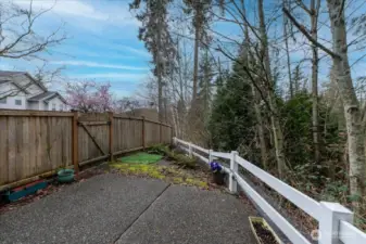 Enjoy your private outdoor space awaiting you imagination!