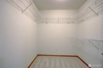 Spacious primary closet