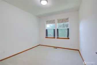 Bedroom 2 has new carpet.