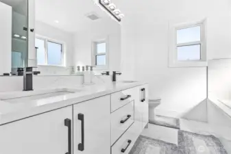 Upstairs primary bathroom