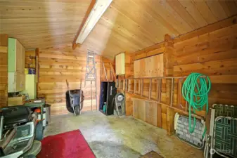 Interior of 192 sq. ft. outbuilding. Workshop, storage, studio; or multipurpose.