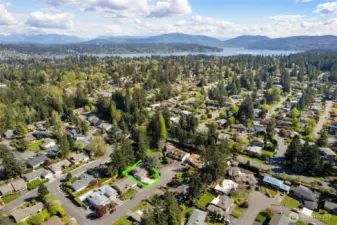 View of home from drone.