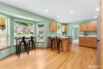 Large Kitchen Nook and Barstool Dining