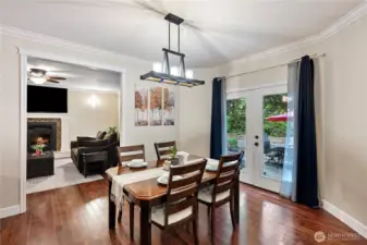 French doors to large entertainment patio.