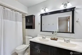 Large guest bathroom upstairs.